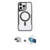 MARSİLYAN™- iPhone 11 Pro Max Kılıf Yadigar Klasik Özel Seri - Siyah 3D Antistatik Seramik Nano Ekran Koruyucu + Siyah Pers Alüminyum Kamera Lens