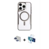 MARSİLYAN™- iPhone 11 Pro Max Kılıf Yadigar Klasik Özel Seri - Siyah 3D Antistatik Seramik Nano Ekran Koruyucu + Pers Alüminyum Kamera Lens - LT