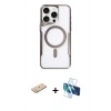 MARSİLYAN™- iPhone 11 Pro Max Kılıf Yadigar Klasik Özel Seri - Siyah 3D Antistatik Seramik Nano Ekran Koruyucu + Yeşil Renkli Kamera Lens Koruma Cam