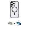 MARSİLYAN™- iPhone 11 Pro Max Kılıf Yadigar Klasik Özel Seri - Siyah 3D Antistatik Seramik Nano Ekran Koruyucu + Rainbow Kamera Lens Koruma Cam - GD