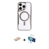MARSİLYAN™- iPhone 11 Pro Max Kılıf Yadigar Klasik Özel Seri - Siyah 3D Antistatik Seramik Nano Ekran Koruyucu + Renkli Kamera Lens Koruma Cam - MI