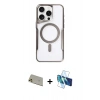 MARSİLYAN™- iPhone 11 Pro Max Kılıf Yadigar Klasik Özel Seri - Siyah 3D Antistatik Seramik Nano Ekran Koruyucu + Rainbow Kamera Lens Koruma Cam - GD
