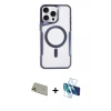 MARSİLYAN™- iPhone 11 Pro Max Kılıf Yadigar Klasik Özel Seri - Siyah 3D Antistatik Seramik Nano Ekran Koruyucu + Rainbow Kamera Lens Koruma Cam - GD