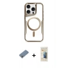 MARSİLYAN™- iPhone 11 Pro Max Kılıf Yadigar Klasik Özel Seri - Siyah 6D Mat Seramik Hayalet Nano Ekran Koruyucu + Metal Kamera Lens Koruma Cam - GS