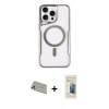 MARSİLYAN™- iPhone 11 Pro Max Kılıf Yadigar Klasik Özel Seri - Siyah 6D Mat Seramik Hayalet Nano Ekran Koruyucu + Rainbow Kamera Lens Koruma Cam - GD