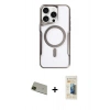 MARSİLYAN™- iPhone 11 Pro Max Kılıf Yadigar Klasik Özel Seri - Siyah 6D Mat Seramik Hayalet Nano Ekran Koruyucu + Rainbow Kamera Lens Koruma Cam - YL