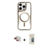 MARSİLYAN™- iPhone 11 Pro Max Kılıf Yadigar Klasik Özel Seri - Siyah 6D Mat Seramik Hayalet Nano Ekran Koruyucu + Pers Alüminyum Kamera Lens - KI