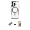 MARSİLYAN™- iPhone 11 Pro Max Kılıf Yadigar Klasik Özel Seri - Siyah 6D Mat Seramik Hayalet Nano Ekran Koruyucu + Metal Kamera Lens Koruma Cam - GD