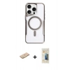 MARSİLYAN™- iPhone 11 Pro Max Kılıf Yadigar Klasik Özel Seri - Siyah 6D Mat Seramik Hayalet Nano Ekran Koruyucu + Renkli Kamera Lens Koruma Cam - SI