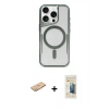 MARSİLYAN™- iPhone 11 Pro Max Kılıf Yadigar Klasik Özel Seri - Siyah 6D Mat Seramik Hayalet Nano Ekran Koruyucu + Renkli Kamera Lens Koruma Cam - TU