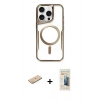 MARSİLYAN™- iPhone 11 Pro Max Kılıf Yadigar Klasik Özel Seri - Siyah 6D Mat Seramik Hayalet Nano Ekran Koruyucu + Renkli Kamera Lens Koruma Cam - SI