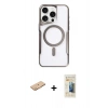 MARSİLYAN™- iPhone 11 Pro Max Kılıf Yadigar Klasik Özel Seri - Siyah 6D Mat Seramik Hayalet Nano Ekran Koruyucu + Renkli Kamera Lens Koruma Cam - TU