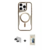 MARSİLYAN™- iPhone 11 Pro Max Kılıf Yadigar Klasik Özel Seri - Siyah 6D Mat Seramik Hayalet Nano Ekran Koruyucu + Pers Alüminyum Kamera Lens - SH