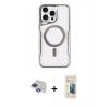 MARSİLYAN™- iPhone 11 Pro Max Kılıf Yadigar Klasik Özel Seri - Siyah 6D Mat Seramik Hayalet Nano Ekran Koruyucu + Pers Alüminyum Kamera Lens - LT