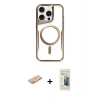 MARSİLYAN™- iPhone 11 Pro Max Kılıf Yadigar Klasik Özel Seri - Siyah 6D Mat Seramik Hayalet Nano Ekran Koruyucu + Renkli Kamera Lens Koruma Cam - TU