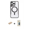 MARSİLYAN™- iPhone 11 Pro Max Kılıf Yadigar Klasik Özel Seri - Siyah 6D Mat Seramik Hayalet Nano Ekran Koruyucu + Renkli Kamera Lens Koruma Cam - TU