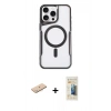 MARSİLYAN™- iPhone 11 Pro Max Kılıf Yadigar Klasik Özel Seri - Siyah 6D Mat Seramik Hayalet Nano Ekran Koruyucu + Renkli Kamera Lens Koruma Cam - MI