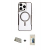 MARSİLYAN™- iPhone 11 Pro Max Kılıf Yadigar Klasik Özel Seri - Siyah 6D Mat Seramik Hayalet Nano Ekran Koruyucu + Rainbow Kamera Lens Koruma Cam - GD