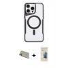 MARSİLYAN™- iPhone 11 Pro Max Kılıf Yadigar Klasik Özel Seri - Siyah 6D Mat Seramik Hayalet Nano Ekran Koruyucu + Rainbow Kamera Lens Koruma Cam - GD