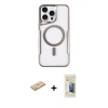 MARSİLYAN™- iPhone 11 Pro Max Kılıf Yadigar Klasik Özel Seri - Siyah 6D Mat Seramik Hayalet Nano Ekran Koruyucu + Renkli Kamera Lens Koruma Cam - TU