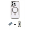 MARSİLYAN™- iPhone 11 Pro Max Kılıf Yadigar Klasik Özel Seri - Siyah Bilvis Hayalet Cam Ekran Koruyucu + Gold Metal Kamera Lens Koruma Cam