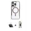 MARSİLYAN™- iPhone 11 Pro Max Kılıf Yadigar Klasik Özel Seri - Siyah Bilvis Hayalet Cam Ekran Koruyucu + Kamera Lens Koruma Cam - SF