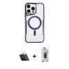MARSİLYAN™- iPhone 11 Pro Max Kılıf Yadigar Klasik Özel Seri - Siyah Bilvis Hayalet Cam Ekran Koruyucu + Kamera Lens Koruma Cam - SF