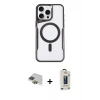 MARSİLYAN™- iPhone 11 Pro Max Kılıf Yadigar Klasik Özel Seri - Siyah Bilvis Hayalet Cam Ekran Koruyucu + Pers Alüminyum Kamera Lens - YL