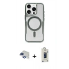 MARSİLYAN™- iPhone 11 Pro Max Kılıf Yadigar Klasik Özel Seri - Siyah Bilvis Hayalet Cam Ekran Koruyucu + Pers Alüminyum Kamera Lens - LT