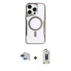 MARSİLYAN™- iPhone 11 Pro Max Kılıf Yadigar Klasik Özel Seri - Siyah Bilvis Hayalet Cam Ekran Koruyucu + Pers Alüminyum Kamera Lens - LT