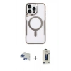 MARSİLYAN™- iPhone 11 Pro Max Kılıf Yadigar Klasik Özel Seri - Siyah Bilvis Hayalet Cam Ekran Koruyucu + Pers Alüminyum Kamera Lens - LT