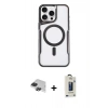 MARSİLYAN™- iPhone 11 Pro Max Kılıf Yadigar Klasik Özel Seri - Siyah Bilvis Hayalet Cam Ekran Koruyucu + Pers Alüminyum Kamera Lens - SH