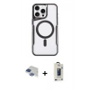 MARSİLYAN™- iPhone 11 Pro Max Kılıf Yadigar Klasik Özel Seri - Siyah Bilvis Hayalet Cam Ekran Koruyucu + Pers Alüminyum Kamera Lens - LT