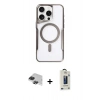 MARSİLYAN™- iPhone 11 Pro Max Kılıf Yadigar Klasik Özel Seri - Siyah Bilvis Hayalet Cam Ekran Koruyucu + Pers Alüminyum Kamera Lens - SH