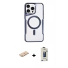 MARSİLYAN™- iPhone 11 Pro Max Kılıf Yadigar Klasik Özel Seri - Siyah Bilvis Hayalet Cam Ekran Koruyucu + Renkli Kamera Lens Koruma Cam - MI
