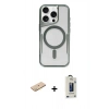 MARSİLYAN™- iPhone 11 Pro Max Kılıf Yadigar Klasik Özel Seri - Siyah Bilvis Hayalet Cam Ekran Koruyucu + Renkli Kamera Lens Koruma Cam - SI