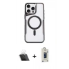 MARSİLYAN™- iPhone 11 Pro Max Kılıf Yadigar Klasik Özel Seri - Siyah Bilvis Hayalet Cam Ekran Koruyucu + Kamera Lens Koruma Cam - SF