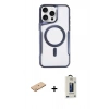 MARSİLYAN™- iPhone 11 Pro Max Kılıf Yadigar Klasik Özel Seri - Siyah Bilvis Hayalet Cam Ekran Koruyucu + Renkli Kamera Lens Koruma Cam - TU