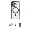MARSİLYAN™- iPhone 11 Pro Max Kılıf Yadigar Klasik Özel Seri - Siyah Joko Magic 5D Hayalet Cam + Turuncu Renkli Kamera Lens Koruma Cam