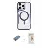 MARSİLYAN™- iPhone 11 Pro Max Kılıf Yadigar Klasik Özel Seri - Siyah Mat Seramik Nano Ekran Koruyucu + Metal Kamera Lens Koruma Cam - GD
