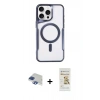 MARSİLYAN™- iPhone 11 Pro Max Kılıf Yadigar Klasik Özel Seri - Siyah Mat Seramik Nano Ekran Koruyucu + Pers Alüminyum Kamera Lens - LT