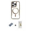 MARSİLYAN™- iPhone 11 Pro Max Kılıf Yadigar Klasik Özel Seri - Siyah Mat Seramik Nano Ekran Koruyucu + Metal Kamera Lens Koruma Cam - MI