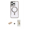 MARSİLYAN™- iPhone 11 Pro Max Kılıf Yadigar Klasik Özel Seri - Siyah Mat Seramik Nano Ekran Koruyucu + Renkli Kamera Lens Koruma Cam - PE