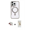 MARSİLYAN™- iPhone 11 Pro Max Kılıf Yadigar Klasik Özel Seri - Siyah Mat Seramik Nano Ekran Koruyucu + Pers Alüminyum Kamera Lens - KI