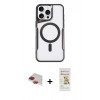 MARSİLYAN™- iPhone 11 Pro Max Kılıf Yadigar Klasik Özel Seri - Siyah Mat Seramik Nano Ekran Koruyucu + Pers Alüminyum Kamera Lens - KI