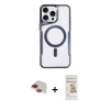 MARSİLYAN™- iPhone 11 Pro Max Kılıf Yadigar Klasik Özel Seri - Siyah Mat Seramik Nano Ekran Koruyucu + Pers Alüminyum Kamera Lens - KI