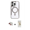 MARSİLYAN™- iPhone 11 Pro Max Kılıf Yadigar Klasik Özel Seri - Siyah Mat Seramik Nano Ekran Koruyucu + Pers Alüminyum Kamera Lens - KI