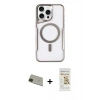 MARSİLYAN™- iPhone 11 Pro Max Kılıf Yadigar Klasik Özel Seri - Siyah Mat Seramik Nano Ekran Koruyucu + Rainbow Kamera Lens Koruma Cam - YL