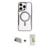 MARSİLYAN™- iPhone 11 Pro Max Kılıf Yadigar Klasik Özel Seri - Siyah Mat Seramik Nano Ekran Koruyucu + Rainbow Kamera Lens Koruma Cam - YL