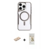 MARSİLYAN™- iPhone 11 Pro Max Kılıf Yadigar Klasik Özel Seri - Siyah Mat Seramik Nano Ekran Koruyucu + Renkli Kamera Lens Koruma Cam - MI